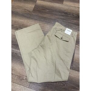 Alesbury Relaxed Fit 38x32 Khaki Flat Front Chino Pants Brown Men NEW NWT‎ Beige